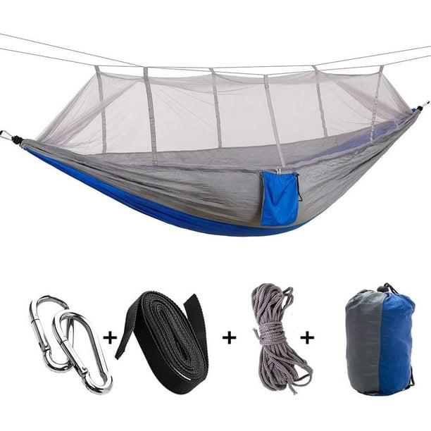 KEPEAK Camping Hammock with Mosquito Net Travel Lightweight Nylon Portable Hammock for Backpacking Single /& Double Hammock Bug Net Camping Beach Yard